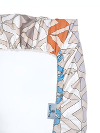 KLOTTHE Peach Chevron Cotton 300 TC Dilengkapi Cadar King Halus dengan 2 Sarung Bantal-98 x 89 inci
