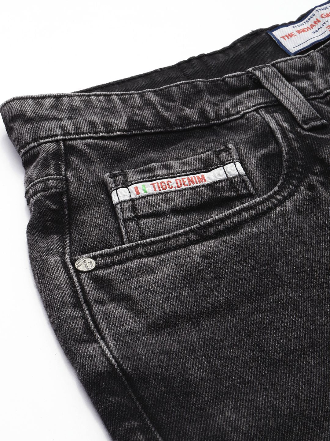 The Indian Garage Co Men Pure Cotton Vintage Straight Fit Light Fade Jeans