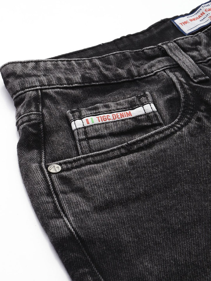The Indian Garage Co Men Pure Cotton Vintage Straight Fit Light Fade Jeans