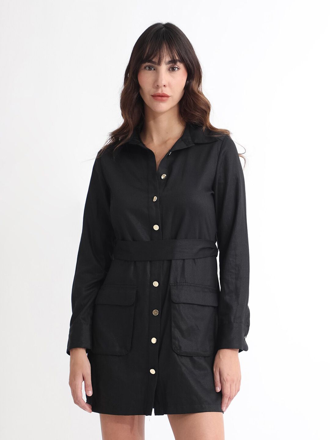RAREISM Pure Cotton Formal Shirt Dress
