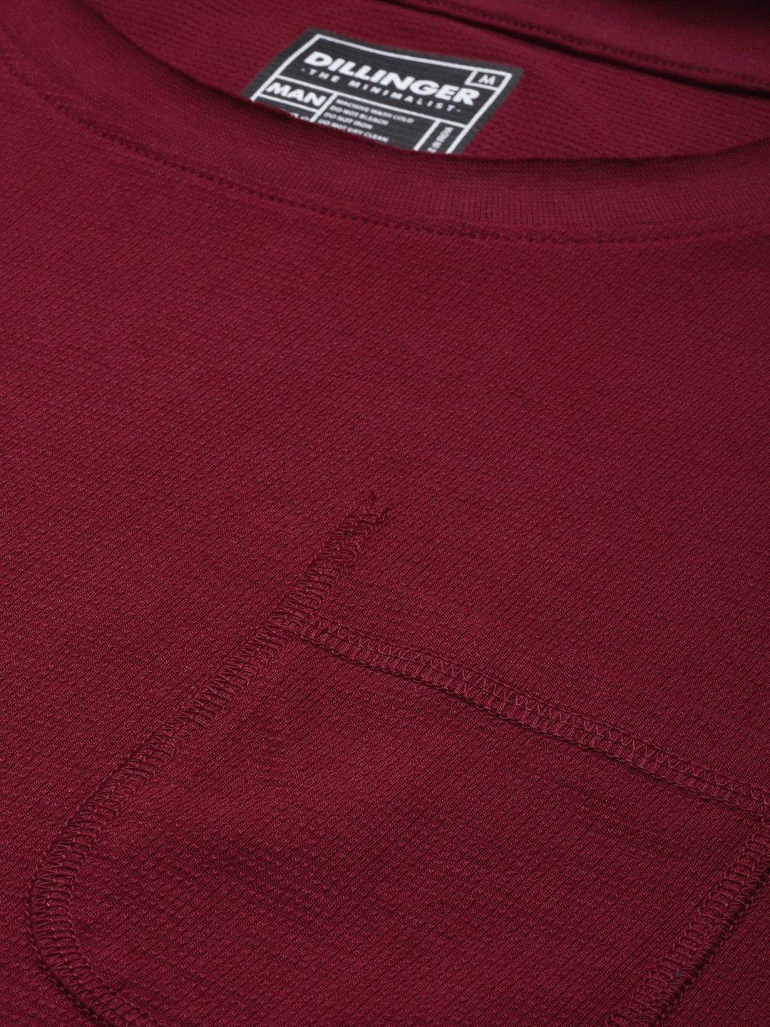 DILLINGER Men Honeycomb Structure Oversized Pocket T-shirt