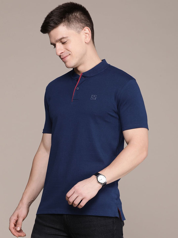 French Connection Henley Neck Pure Cotton T-shirt