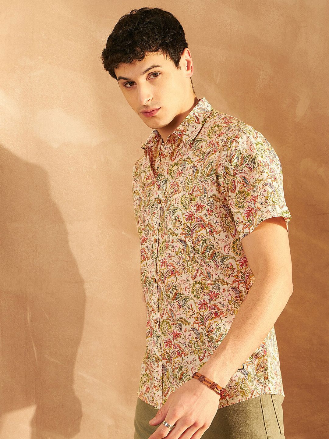 DENNISON Block Printed Oversized Casual Shirt