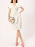 DressBerry Delicate Dream Seersucker Cinched Waist A-Line Dress