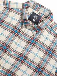 THE BEAR HOUSE Slim Fit Tartan Checks Opaque Checked Cotton Casual Shirt