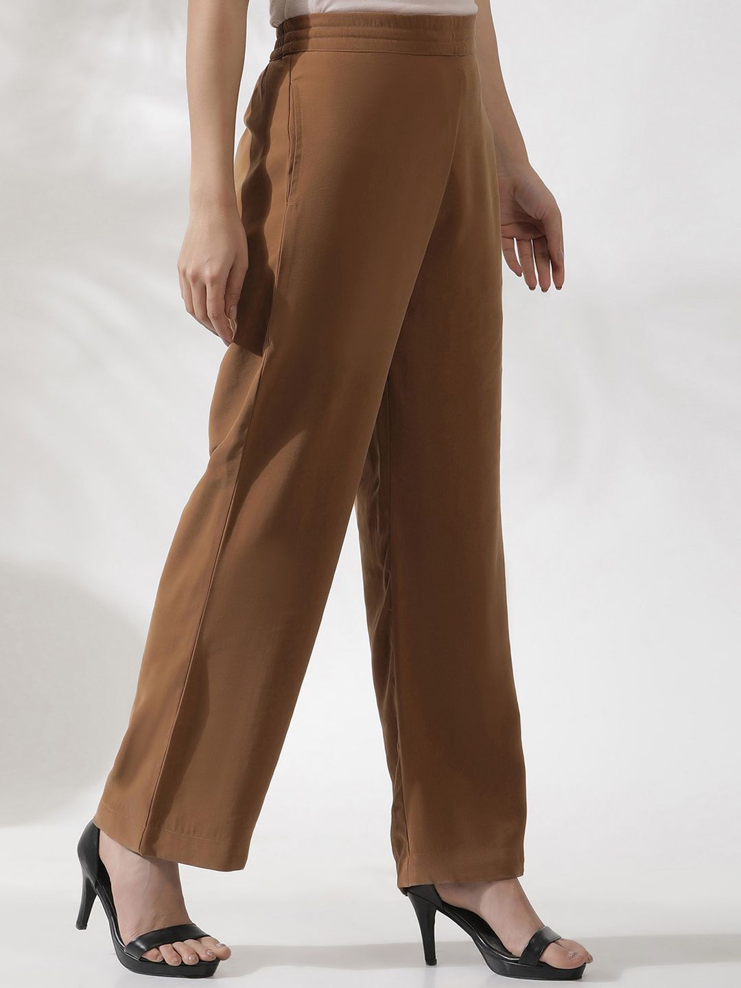 W Women Straight Fit Parallel Trousers