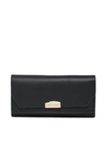 Lino Perros Women Black Solid Three Fold Wallet