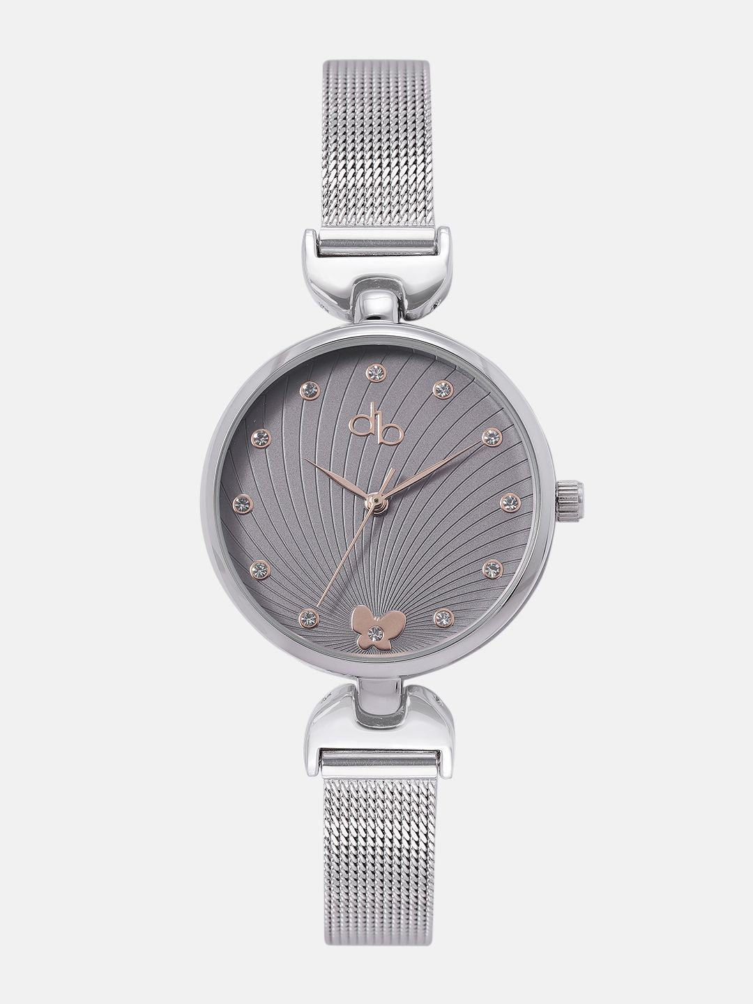 DressBerry Women Embellished Dial & Bracelet Style Straps Analogue Watch UT-A8648-GRY-DB