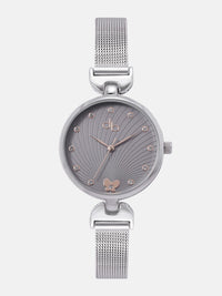 DressBerry Women Embellished Dial & Bracelet Style Straps Analogue Watch UT-A8648-GRY-DB