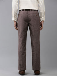 Park Avenue Men Self-Checked Formal Trousers