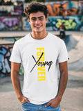 Bewakoof Men White Printed Round Neck Pure Cotton T-shirt