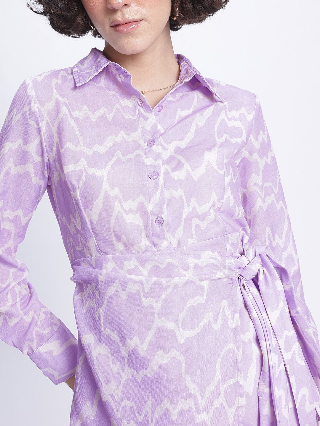 DressBerry Artsy Aura Printed Wrap Top
