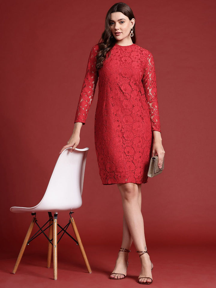 all about you Floral Lace Sheath Dress