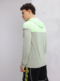 HRX by Hrithik Roshan Colourblocked Hooded Rapid-Dry Running T-shirt