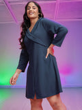 DressBerry Plus-Size Wrap-Style Sheath Dress
