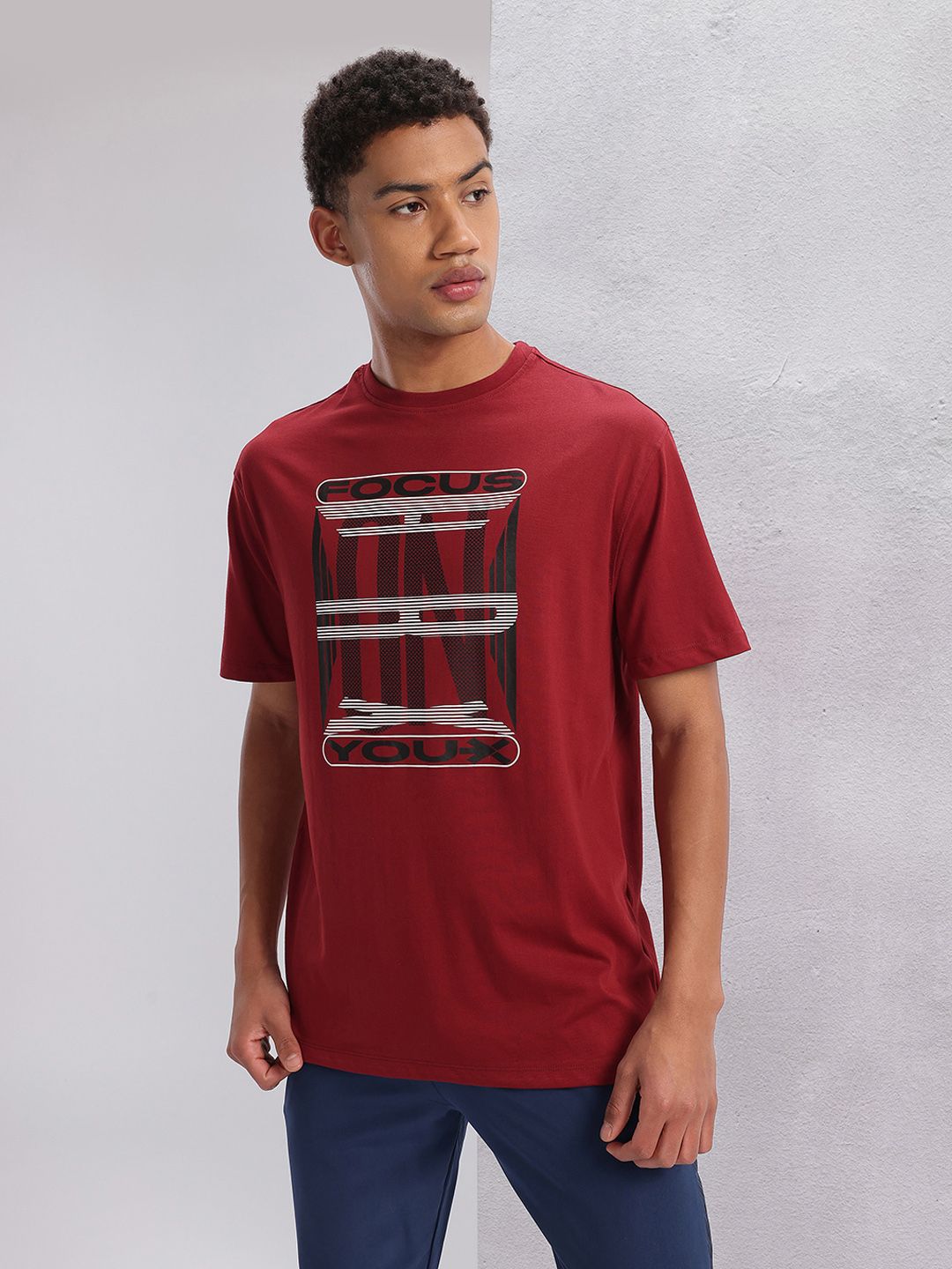 HRX by Hrithik Roshan Typography Printed Training T-shirt