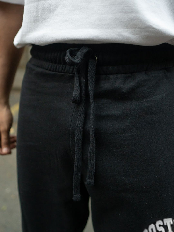 Powerlook Men Black Printed Baggy Trackpant