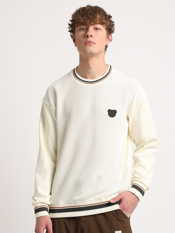 THE BEAR HOUSE Round Neck Cotton Sweatshirt