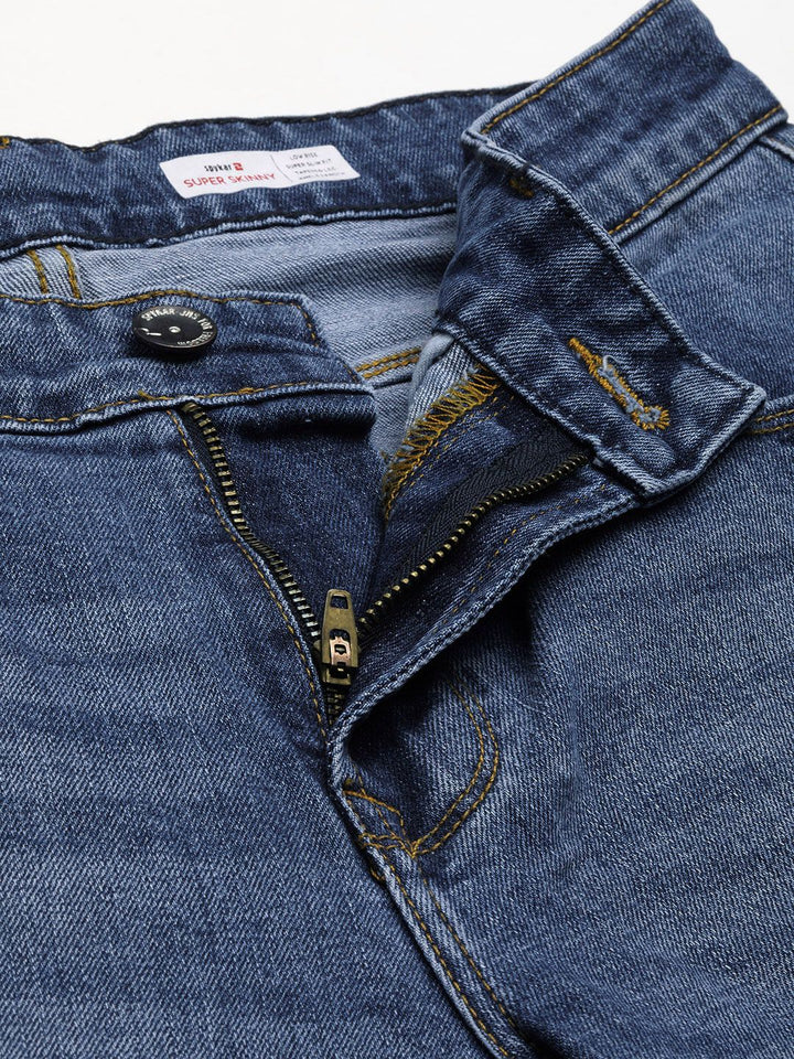 SPYKAR Men Super Skinny Fit Low-Rise Light Fade Stretchable Jeans