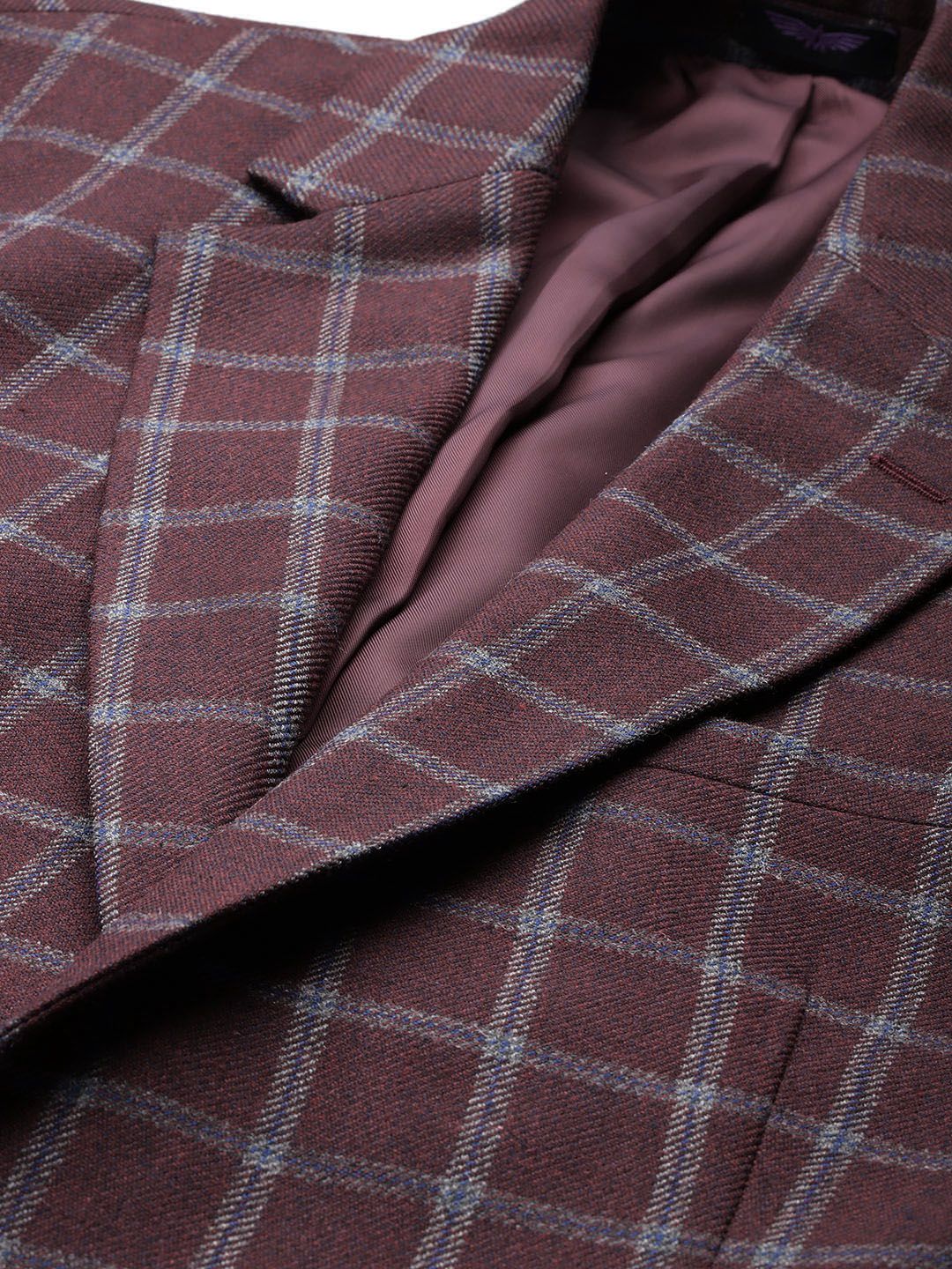 Park Avenue Checked Single-Breasted Semiformal Blazer