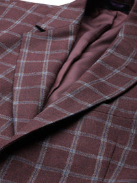 Park Avenue Checked Single-Breasted Semiformal Blazer