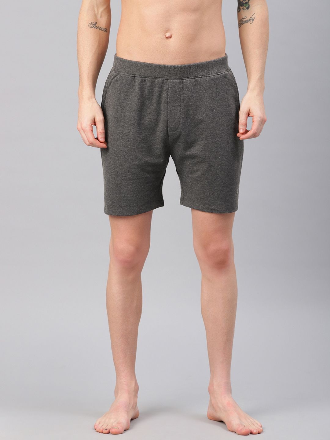 HRX by Hrithik Roshan Men Black Solid Regular Fit Yoga Shorts