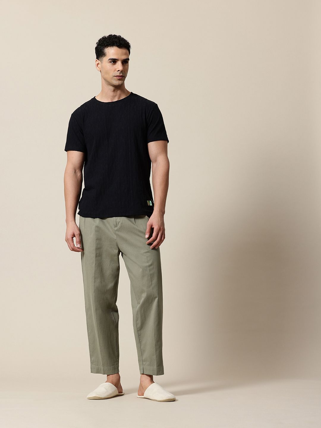 Mr Bowerbird Men Oversized Fit Pleated Korean Trousers