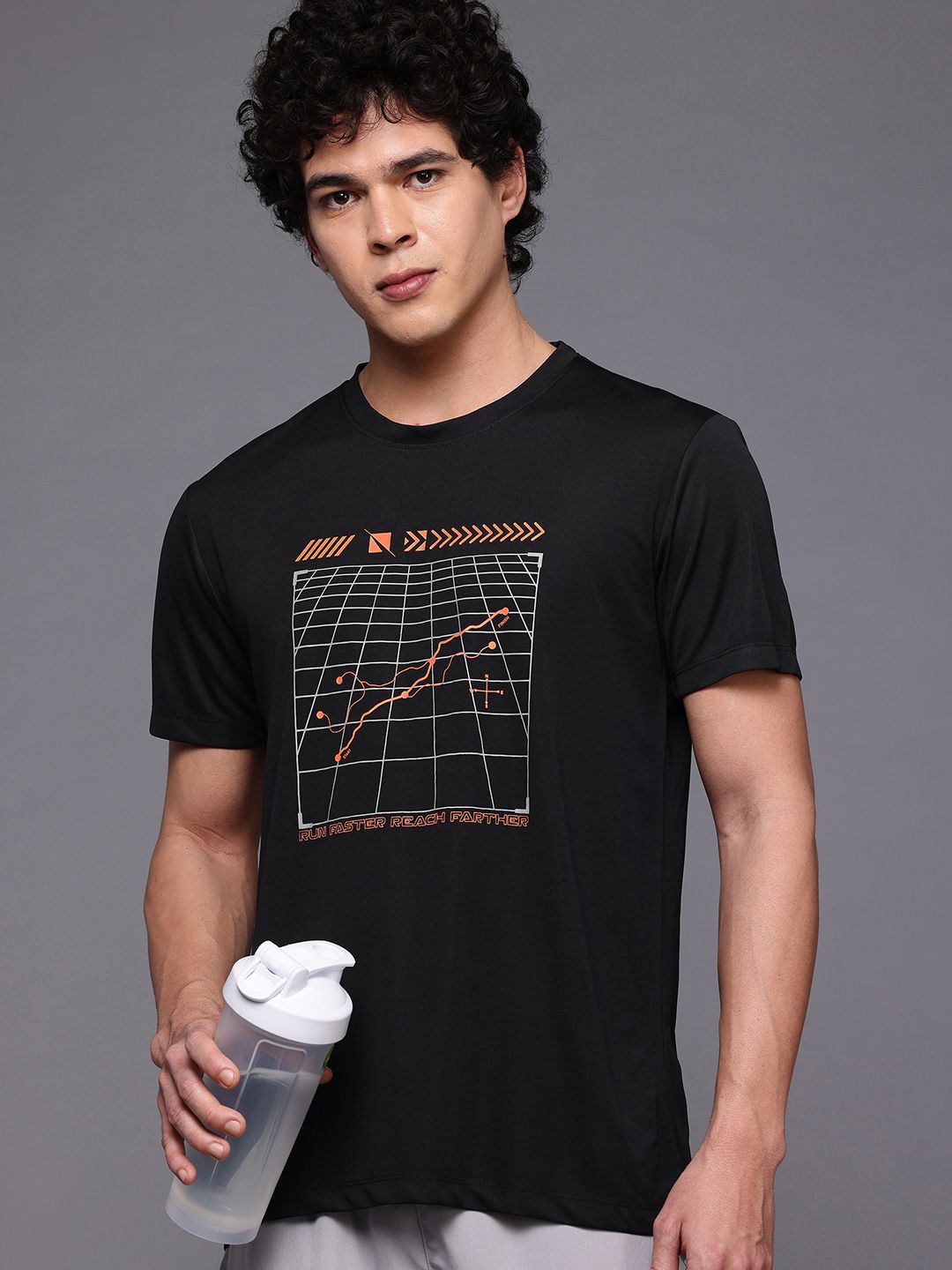 HRX by Hrithik Roshan Men Printed Rapid-Dry Running T-shirt