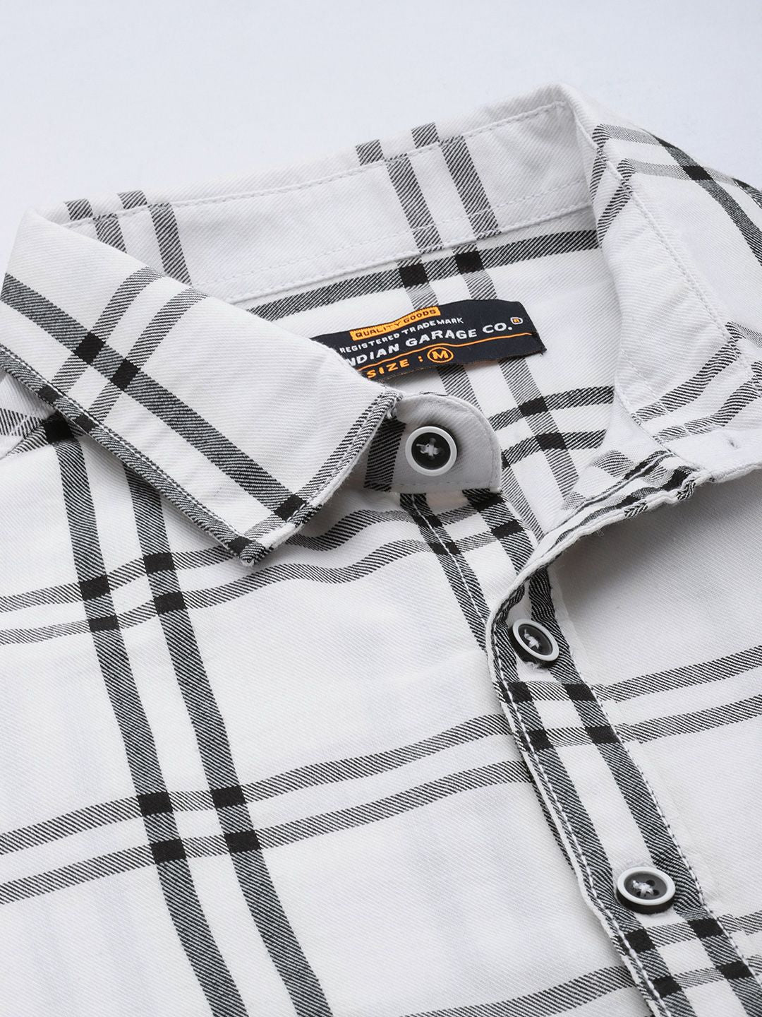 The Indian Garage Co Men Windowpane Checked Casual Shirt