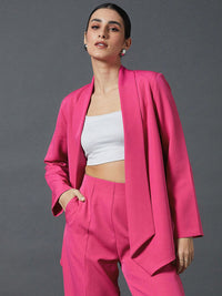 SASSAFRAS worklyf Shawl Collar Comfort Fit Front Open Blazer