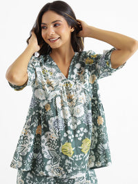 SANSKRUTIHOMES Printed Pure Cotton Night Suit