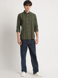 THE BEAR HOUSE Men's Striped Slim Fit Casual Shirt