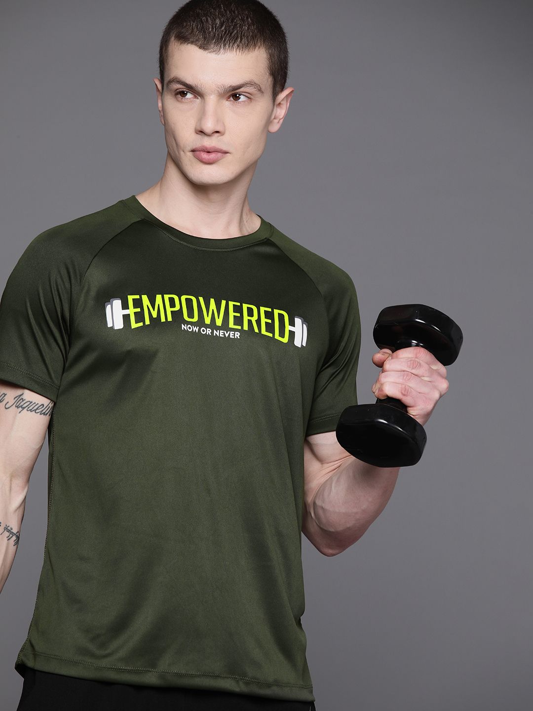 HRX by Hrithik Roshan Printed Rapid-Dry Training T-shirt