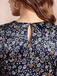 all about you Floral Print Puff Sleeve A-Line Mini Dress