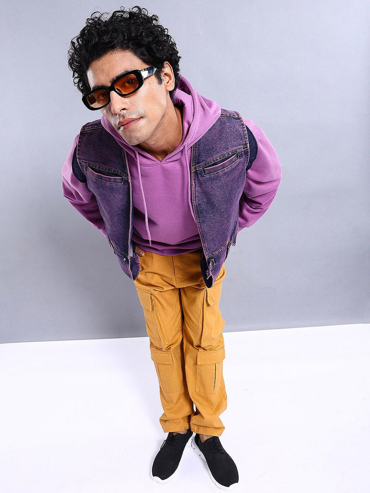 Sweatshirt pullover besar garaj garaj garaj cetak yang bercetak berkeruding