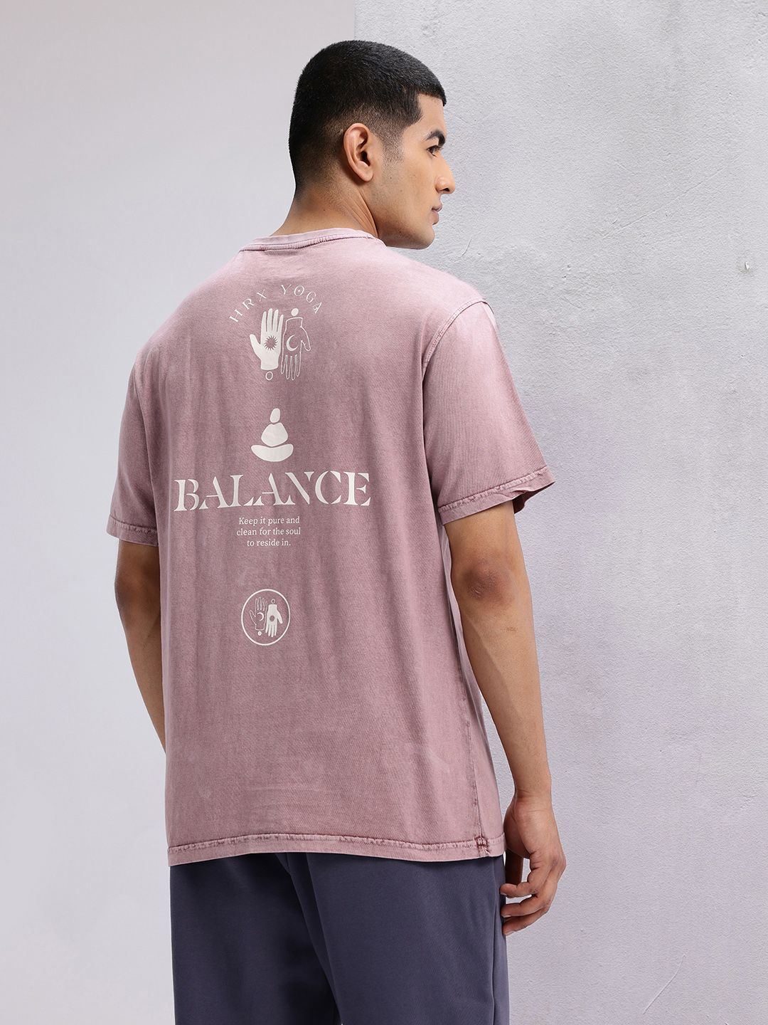 HRX by Hrithik Roshan Men Typography Printed Pure Cotton Yoga T-shirt