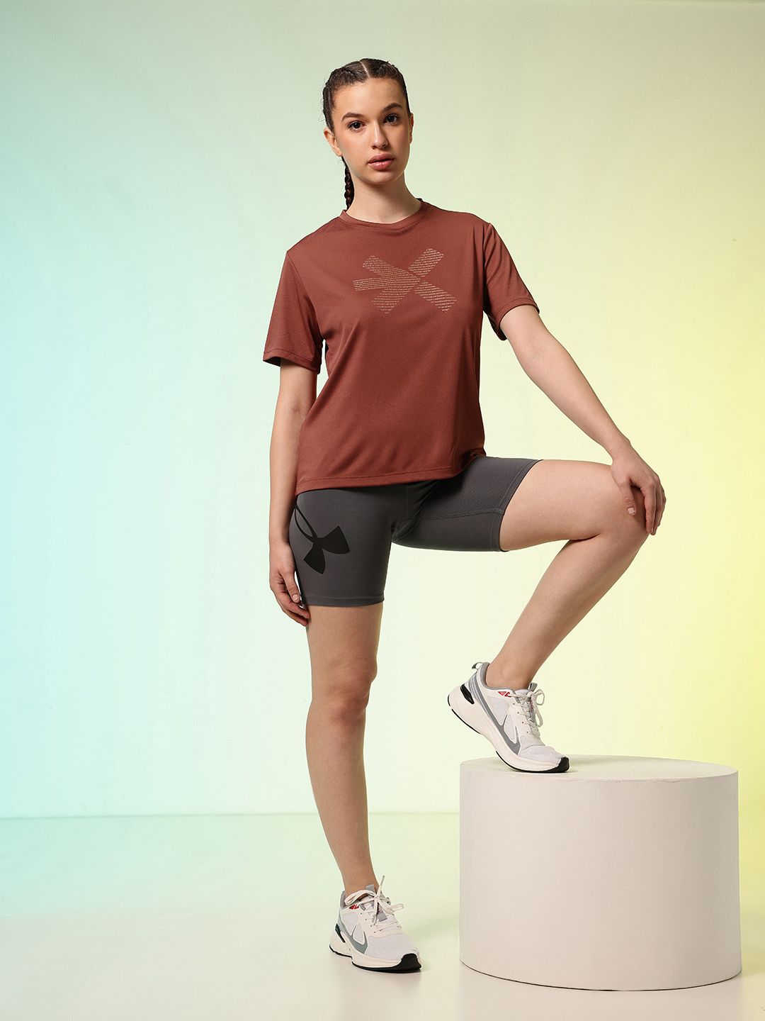 HRX by Hrithik Roshan ACTIVE-GODDESS Brand Logo Printed Rapid Dry Training T-shirt