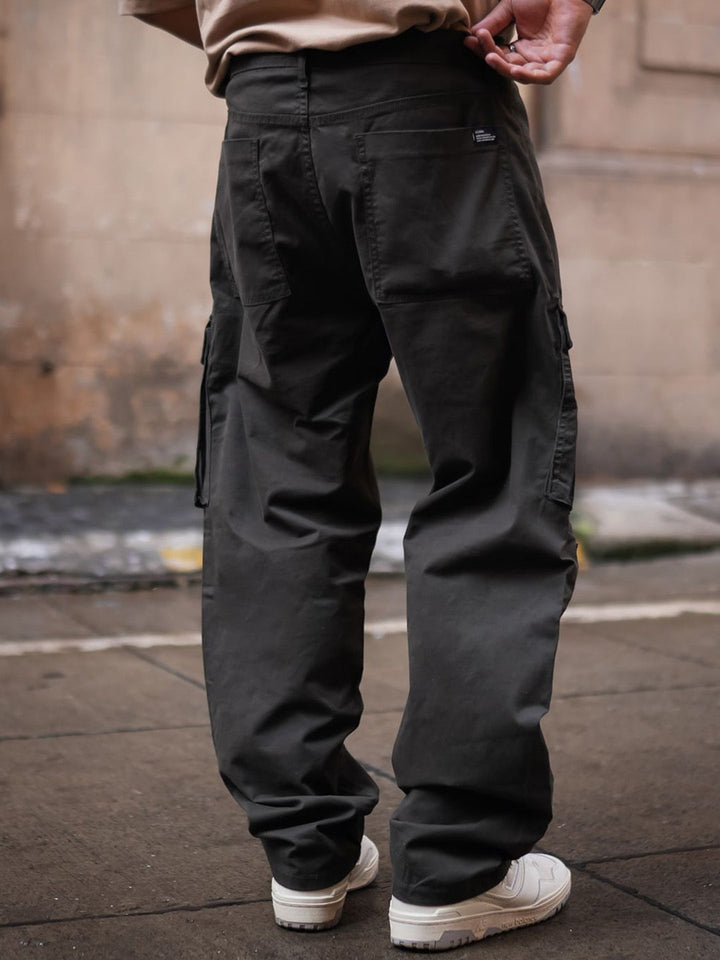 Powerlook Men Loose Fit Pure Cotton Cargos Trousers