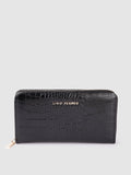 Lino Perros Women Croc Textured Zip Around Wallet