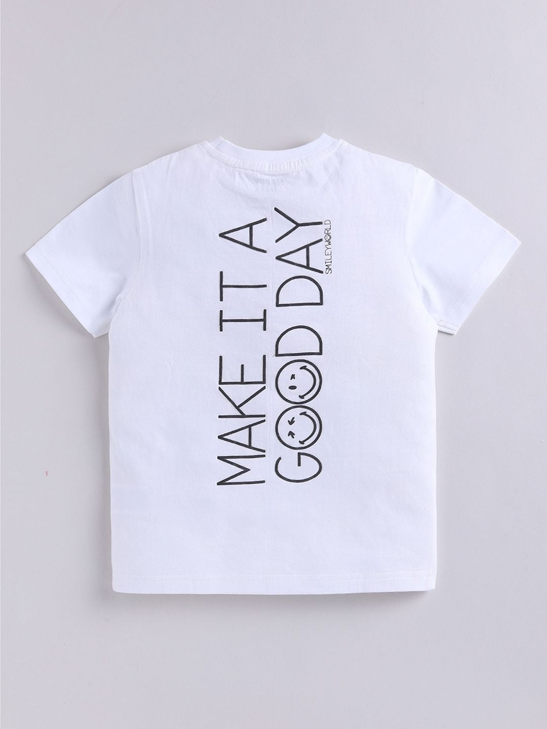 Happy Faces Boys Printed Pure Cotton T-shirt