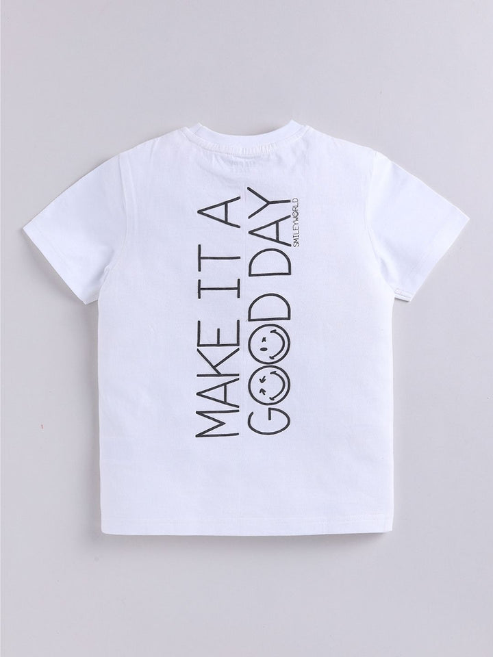 Happy Faces Boys Printed Pure Cotton T-shirt