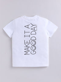 Happy Faces Boys Printed Pure Cotton T-shirt
