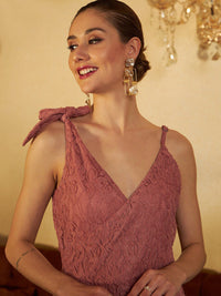 Athena Floral Lace A-Line Dress
