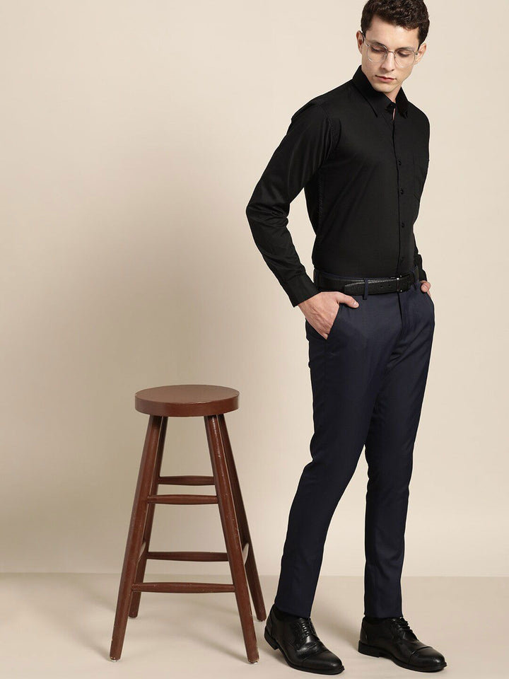Hancock Relaxed Spread Collar Cotton Formal Shirt