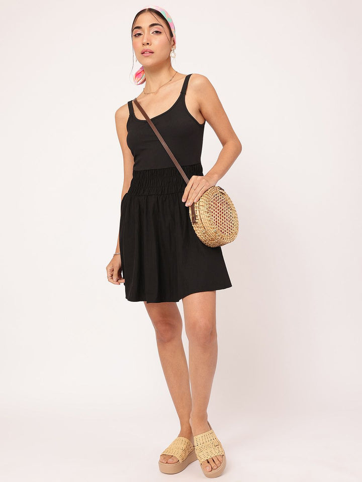 DressBerry Ethereal Touch Smocked Fit and Flare Dress