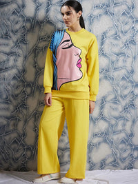 Sweatshirt dicetak grafik Athena dengan seluar