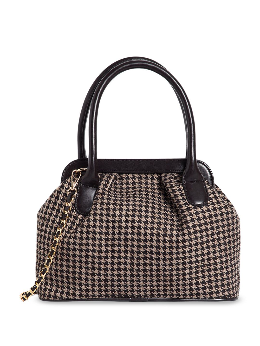 Berrylush Checked Bucket Handheld Bag