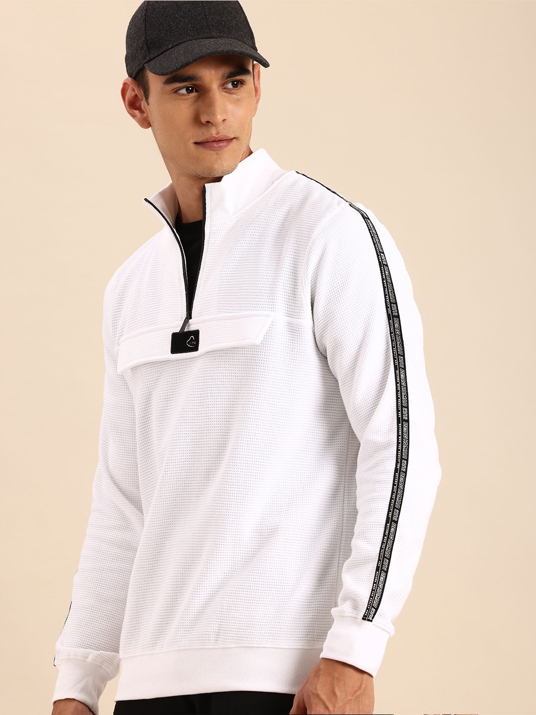 Being Human Mock Collar Pure Cotton Sweatshirt