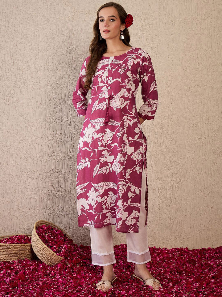 Indo Era Women Floral Printed Floral Kurta