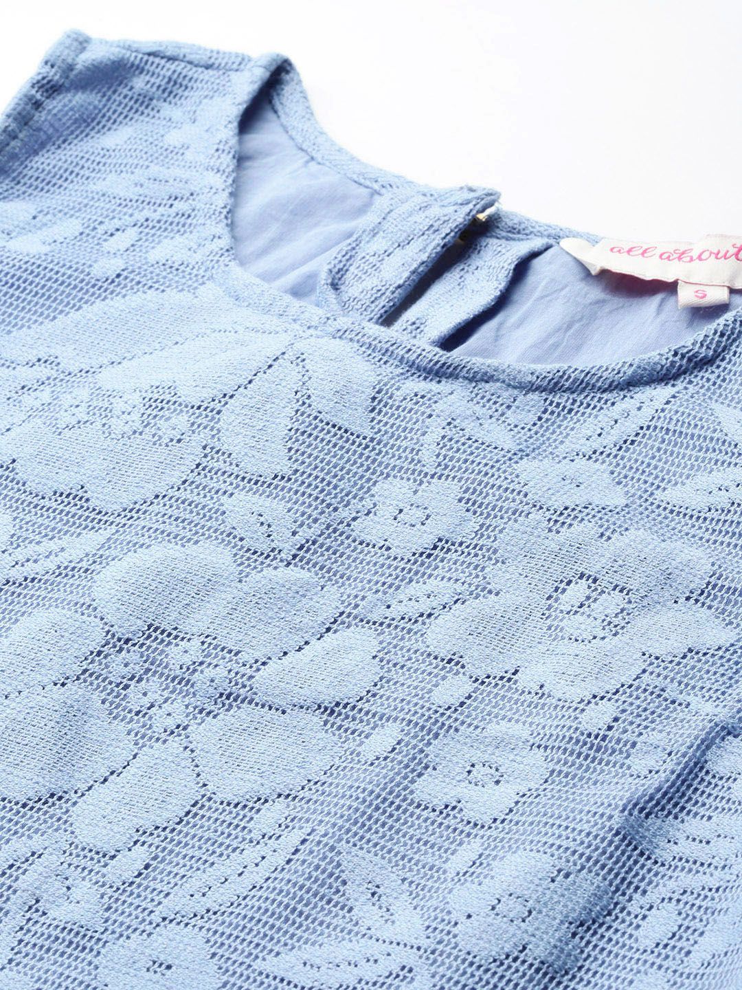 all about you Pure Cotton Floral Lace A-Line Mini Dress